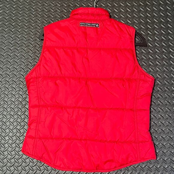 tommyhilfiger Red Quilted puffer vest woman’s Size Large - Picture 5 of 6